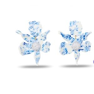 LELE SADOUGHI Crystal Lily pierced Earrings in Delft